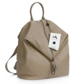 Rucsac dama din piele naturala DiAmanti Zanella Taupe Deschis